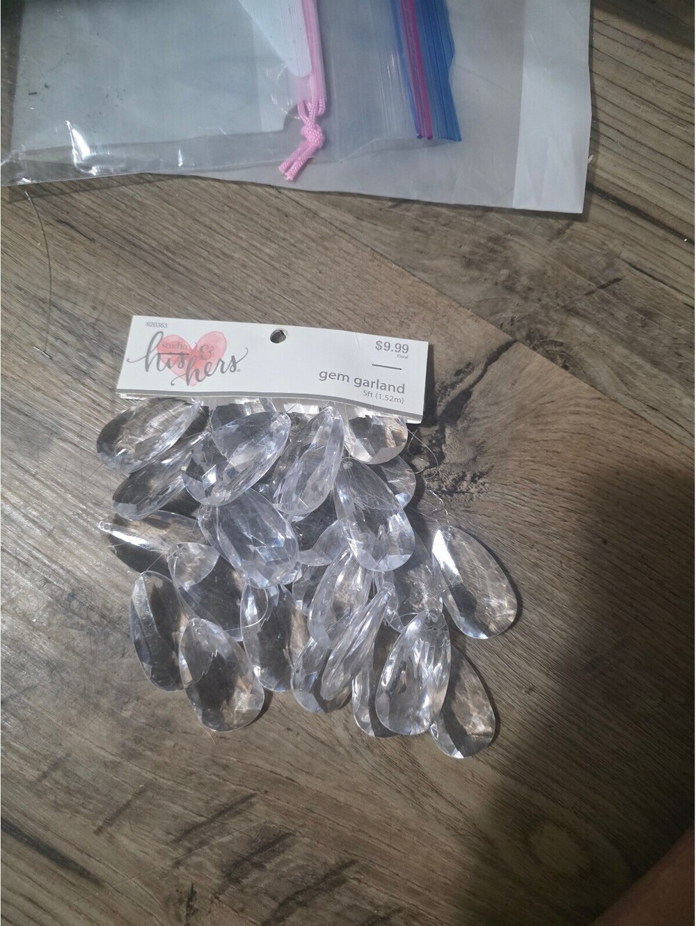 Hobby Lobby Clear Gem Garland Decoration